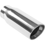 MagnaFlow Tip Stainless Double Wall Round Single Outlet Polished 4.5in DIA 3.5in Inlet 12in Length thumbnail 4