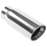 MagnaFlow Tip Stainless Double Wall Round Single Outlet Polished 4.5in DIA 3.5in Inlet 12in Length thumbnail 5