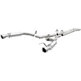 MagnaFlow Cat Back, SS, 2.5in, Competition, Dual Split Polished 4.5in Tips 2015 Ford Mustang V6 3.7L thumbnail 3