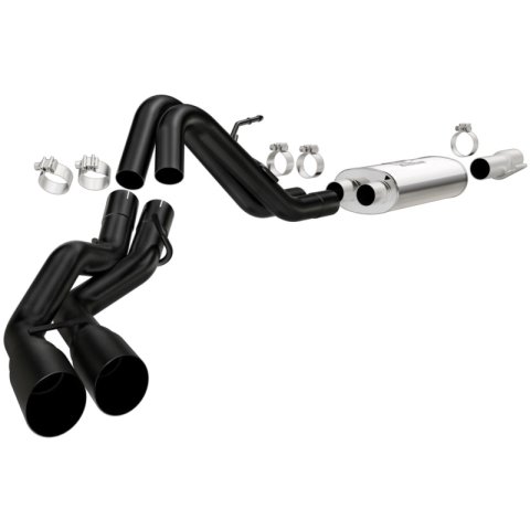 MagnaFlow SYS Cat-Back 10-14 Ford Raptor 6.2L V8 2.5/3in Black Dual Same Side Exit Rear 3.5 Tips thumbnail 9