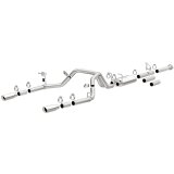 MagnaFlow Stainless Cat-Back Exhaust 2015 Chevy Silverado 2500HD 6.0L Dual Split Rear Exit 4in thumbnail 1