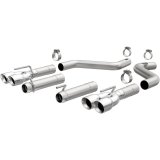 MagnaFlow Axle-Back, SS, 3in, Quad Split Rear 3.5 Tips 2015 Dodge Challenger incl SRT Hellcat thumbnail 1