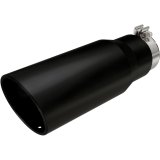 MagnaFlow Tip Stainless Black Coated Single Wall Round Single Outlet 5in Dia 3.5in Inlet 14.5in L thumbnail 4