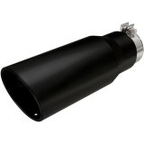 MagnaFlow Tip Stainless Black Coated Single Wall Round Single Outlet 5in Dia 3.5in Inlet 14.5in L thumbnail 5