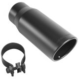MagnaFlow Tip Stainless Black Coated Single Wall Round Single Outlet 5in Dia 3.5in Inlet 14.5in L thumbnail 7