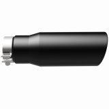 MagnaFlow Tip Stainless Black Coated Single Wall Round Single Outlet 5in Dia 3.5in Inlet 14.5in L thumbnail 9