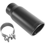 MagnaFlow Tip Stainless Black Coated Single Wall Round Single Outlet 5in Dia 4in Inlet 13in L thumbnail 6