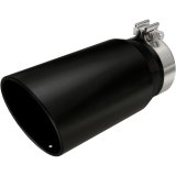 MagnaFlow Tip Stainless Black Coated Single Wall Round Single Outlet 6in Dia 5in Inlet 13in L thumbnail 3