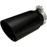 MagnaFlow Tip Stainless Black Coated Single Wall Round Single Outlet 6in Dia 5in Inlet 13in L thumbnail 4