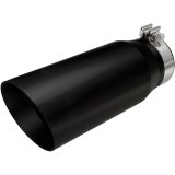 MagnaFlow Tip Stainless Black Coated Single Double Round Single Outlet 5in Dia 4in Inlet 13in L thumbnail 1