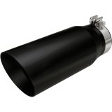 MagnaFlow Tip Stainless Black Coated Single Double Round Single Outlet 5in Dia 4in Inlet 13in L thumbnail 4