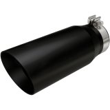 MagnaFlow Tip Stainless Black Coated Single Double Round Single Outlet 5in Dia 4in Inlet 13in L thumbnail 5