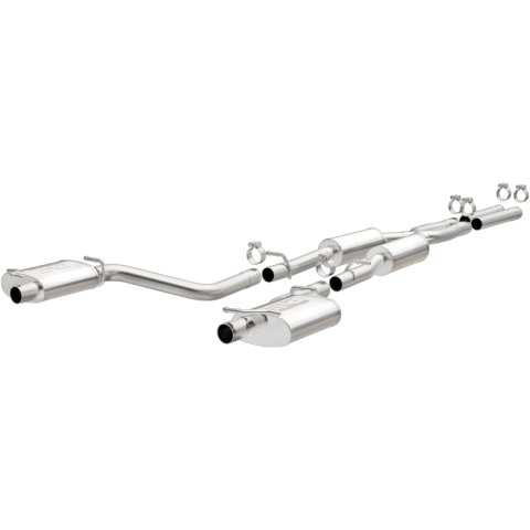 MagnaFlow Cat-Back SS 2.5in Dual Split Rear Exit (OEM Tips) 15-16 Dodge/Chrysler Charger/300 5.7L V8 thumbnail 4