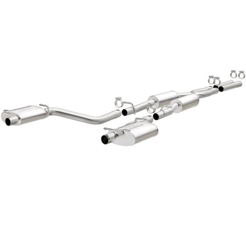 MagnaFlow Cat-Back SS 2.5in Dual Split Rear Exit (OEM Tips) 15-16 Dodge/Chrysler Charger/300 5.7L V8 thumbnail 5
