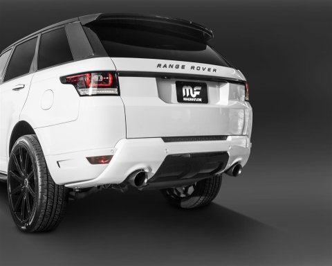 MagnaFlow Cat-Back 15-16 Land Rover Ranger Rover V6 SS 2.5in Dual Split Rear Exit 4.5in Black Tips thumbnail 1