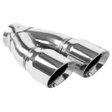 MagnaFlow Double Wall 3in Dual Round Polished Tip 2.25in Inlet thumbnail 4