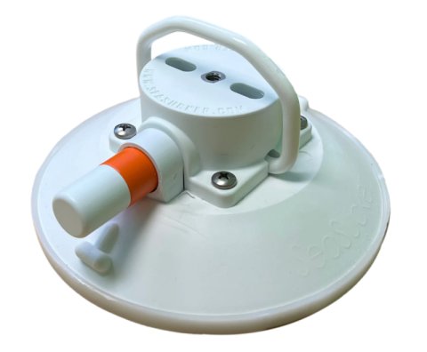 SeaSucker 4.5in. SeaSucker w/Flat-Top Stainless Steel D-Ring - White thumbnail 2
