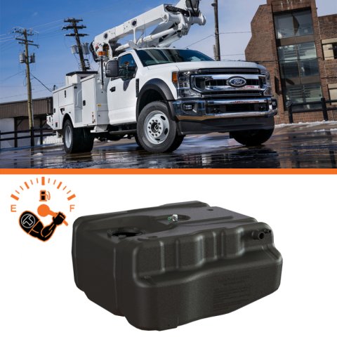 Titan Fuel Tanks 17-22 Ford F-350/F-450/F-550 40 Gallon After-Axle Auxiliary Fuel Tank System thumbnail 1