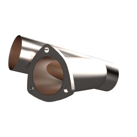 QTP 3in Weld-On QTEC Exhaust Cutout Y-Pipe thumbnail 2