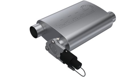 QTP 2.5in Weld-On 304SS Reverse Screamer Muffler w/Bolt-On QTEC Electric Cutout thumbnail 5