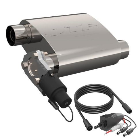 QTP 2.5in Weld-On 304SS Screamer Muffler Short Case w/Bolt-On QTEC Electric Cutout thumbnail 7