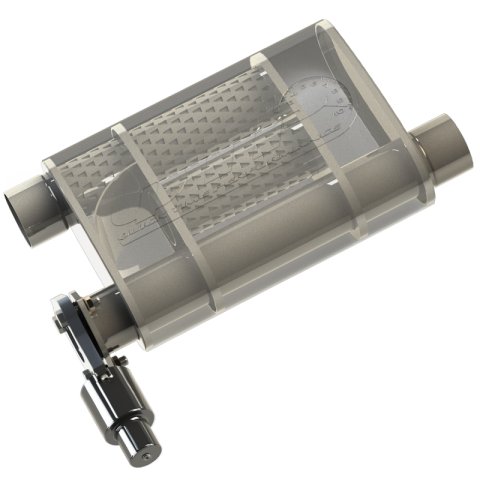 QTP 3in Weld-On 304SS Reverse Screamer Muffler w/Bolt-On QTEC Electric Cutout thumbnail 3