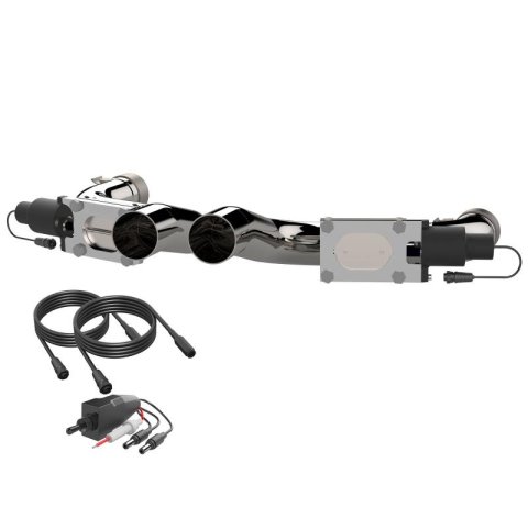 QTP 2015-2023 Dodge Challenger, Charger & Chrysler 300C 6.2,6.4L QTP Aggressor Cutout Pipes thumbnail 1