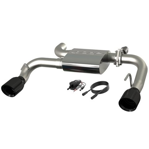 QTP 2021-2024 Ford Bronco QTP Screamer Axle Back Black Tips thumbnail 1