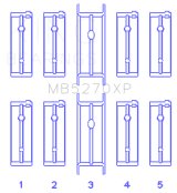 King Engine Bearings 03-05 Dodge Neon SRT4 2.4L (Size .025 Oversized) Performance Main Bearing Set thumbnail 3