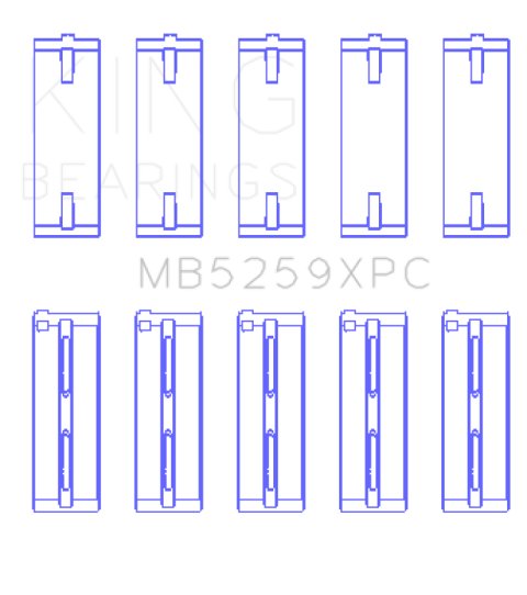 King Honda A-Series/B-Series/K-Series pMaxKote Performance Main Bearing Set - Size +.026mm thumbnail 2