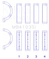 King Engine Bearings Chrysler 197 (Size .026) Crankshaft Main Bearings (Set of 4) thumbnail 8