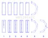 King Engine Bearings Ford V8 4.6L/5.4L SOHC Coated (Size .026) Crankshaft Main Bearings (Set of 5) thumbnail 2