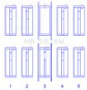 King Engine Bearings Ford 2.0/2.3L 8V (Size .026) Crankshaft Main Bearings (Set of 5) thumbnail 4