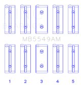 King Engine Bearings Buick 93-99 Fiat 176 B6 1372cc Main Bearing Set thumbnail 3