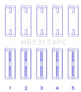 King 1992+ Mitsubishi 4G63/4G64 EVO I-IV (Size .026) Coated Performance Main Bearing Set thumbnail 3