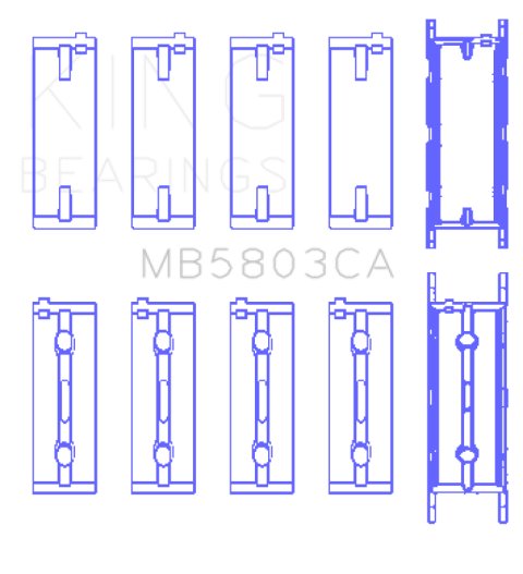 King Engine Bearings BMW S65B40A Crankshaft Main Bearing Set (Set of 5) thumbnail 5