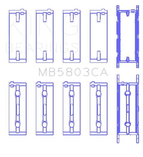 King Engine Bearings BMW S65B40A Crankshaft Main Bearing Set (Set of 5) thumbnail 9