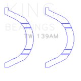 King Engine Bearings Nissan SR18/SR20 Thrust Washer Set thumbnail 1