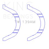 King Engine Bearings Nissan SR18/SR20 Thrust Washer Set thumbnail 2
