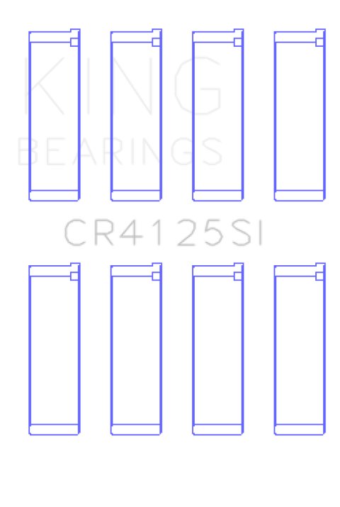King Subaru EJ15/EJ16/EJ18/EJ20/EJ22/EJ25 (Size 0.75mm) Silicone Bi-Metal Alum Rod Bearing Set thumbnail 3