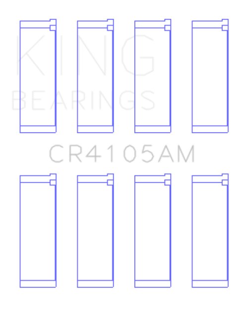 King Engine Bearings Mazda FS-DE L4/FP L4/FS L4 DOHC 16 Valve (Size +0.25) Rod Bearing Set thumbnail 7
