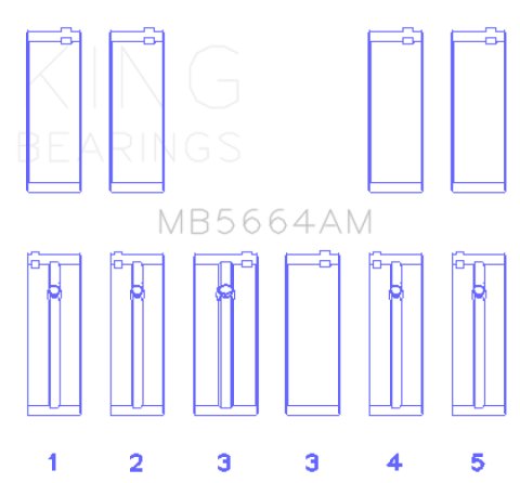 King Engine Bearings Nissan QR25DE DOHC 16 Valves (Size +0.25) Main Bearing Set thumbnail 3
