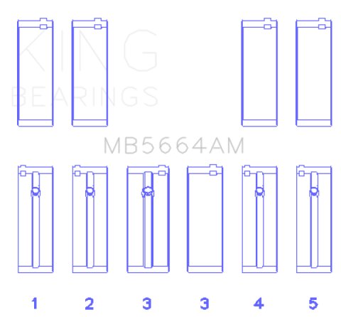 King Engine Bearings Nissan QR25DE DOHC 16 Valves (Size +0.25) Main Bearing Set thumbnail 4