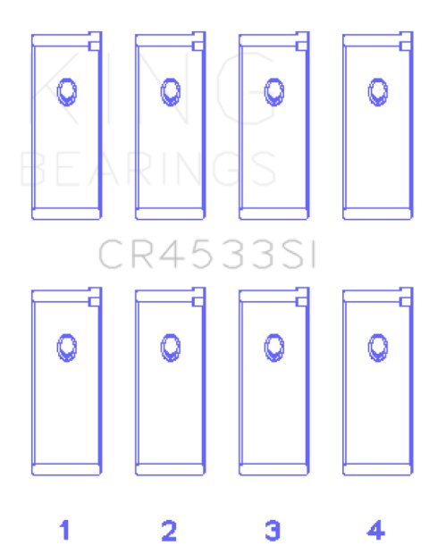 King Engine Bearings Nissan QR25DE DOHC 16 Valves Rod Bearing Set - Size STD thumbnail 7