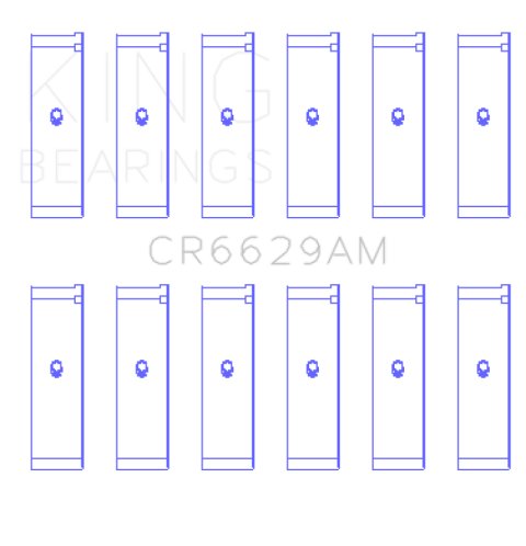 King Engine Bearings Mitsubishi 181CI 3.0L 6G72 V6 / 152CI 2.5L 6G73 V6 (Size +0.50) Rod Bearing Set thumbnail 2