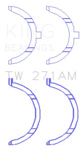King Engine Bearings Nissan VQ20DE/VQ25DD/VQ25DE/VQ30DD/VQ30DE/VQ30DET/VQ35DE Thrust Washer Set thumbnail 1