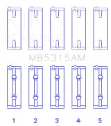 King Engine Bearings Mitsubishi 4G63T/4G64 (Size 0.75) Main Bearing Set thumbnail 3