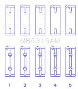 King Engine Bearings Mitsubishi 4G63T/4G64 (Size 0.75) Main Bearing Set thumbnail 6