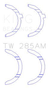 King Engine Bearings 94-01 Toyota 2.4L 2RZ-FE/2.7L 3RZ-FE Thrust Washer Set thumbnail 1