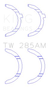 King Engine Bearings 94-01 Toyota 2.4L 2RZ-FE/2.7L 3RZ-FE Thrust Washer Set thumbnail 3
